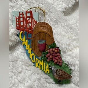 California Themed Ornament Vintage 2001 by Roman Inc New Without